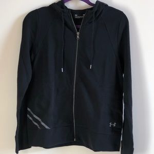 NWT M Under Armour Black Zip-Up Hoodie